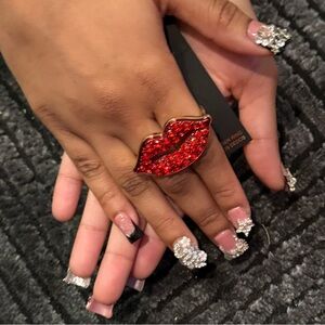 Thalia Sodi Red Lip Statement Ring